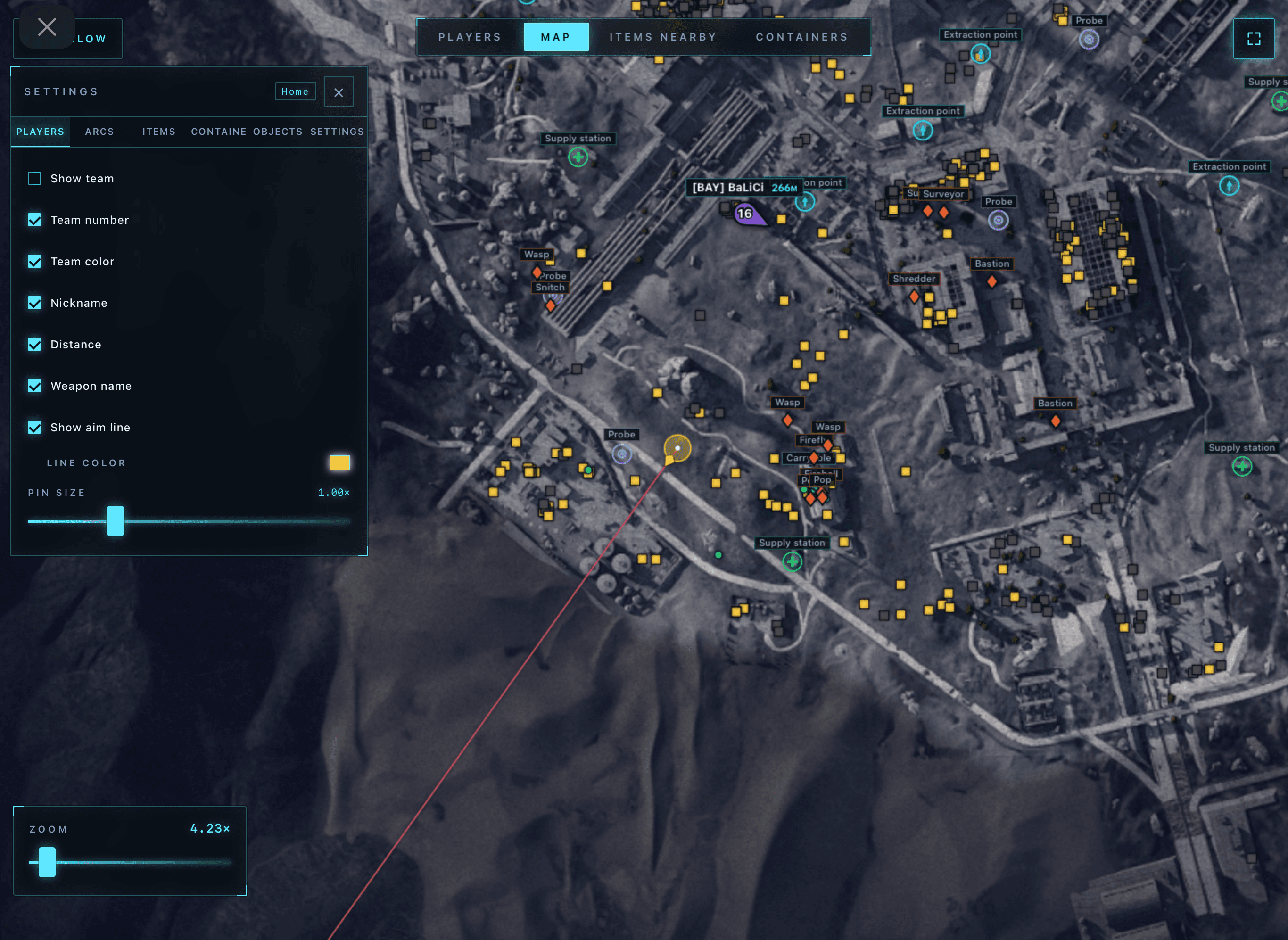Скриншот чита Acrane Web Radar