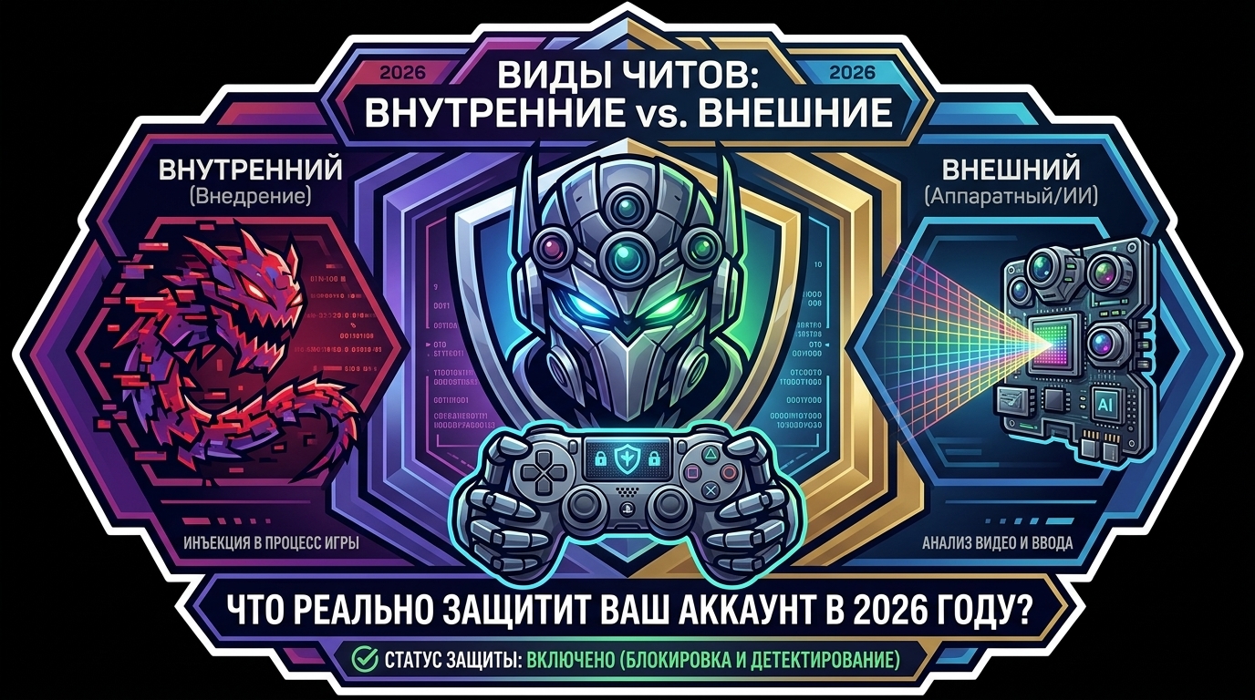 Виды читов: Internal vs External — что на самом деле бережет твой аккаунт в 2026 году?